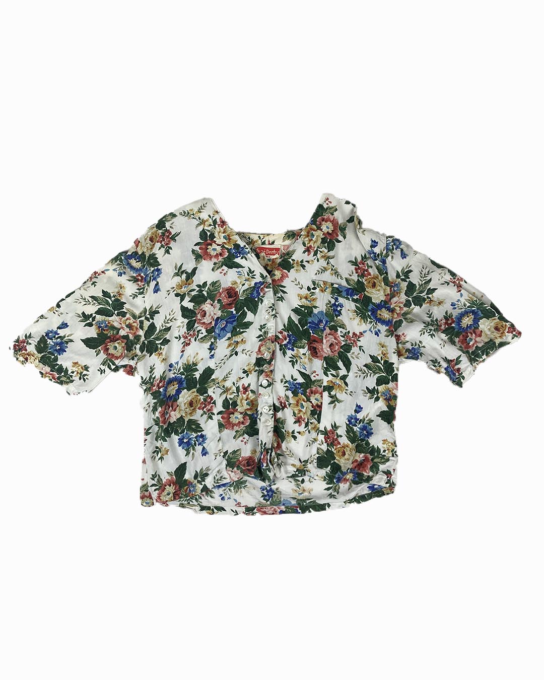 Chemise vintage à fleurs - friperie bordeaux