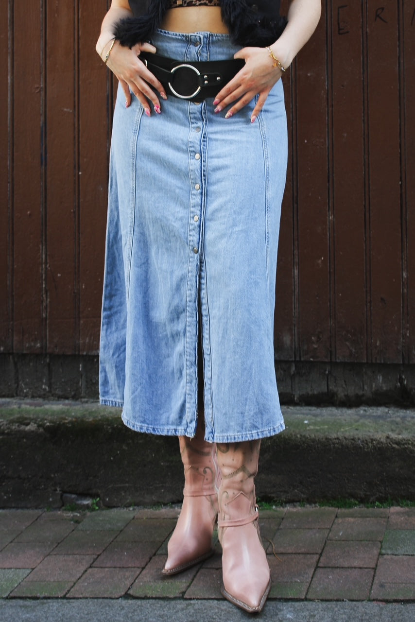 Jupe longue en jean