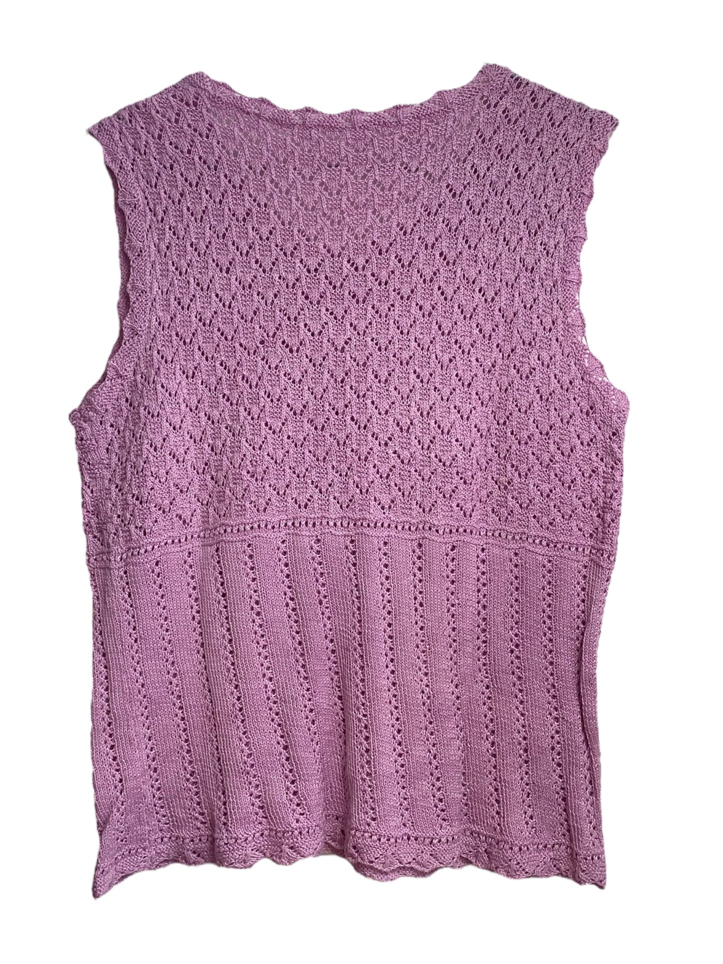 Top lilas en crochet