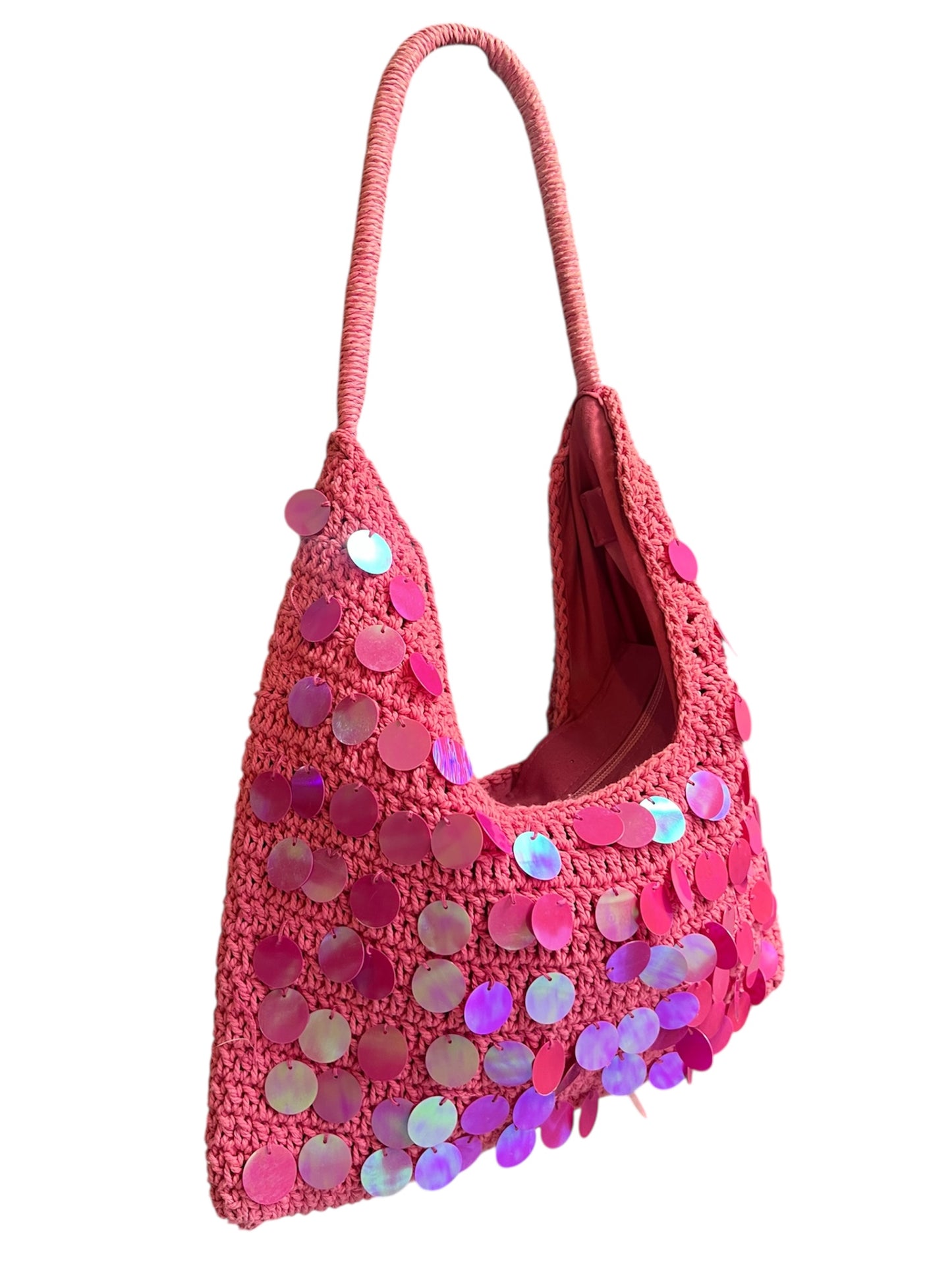 Sac crochet et sequins