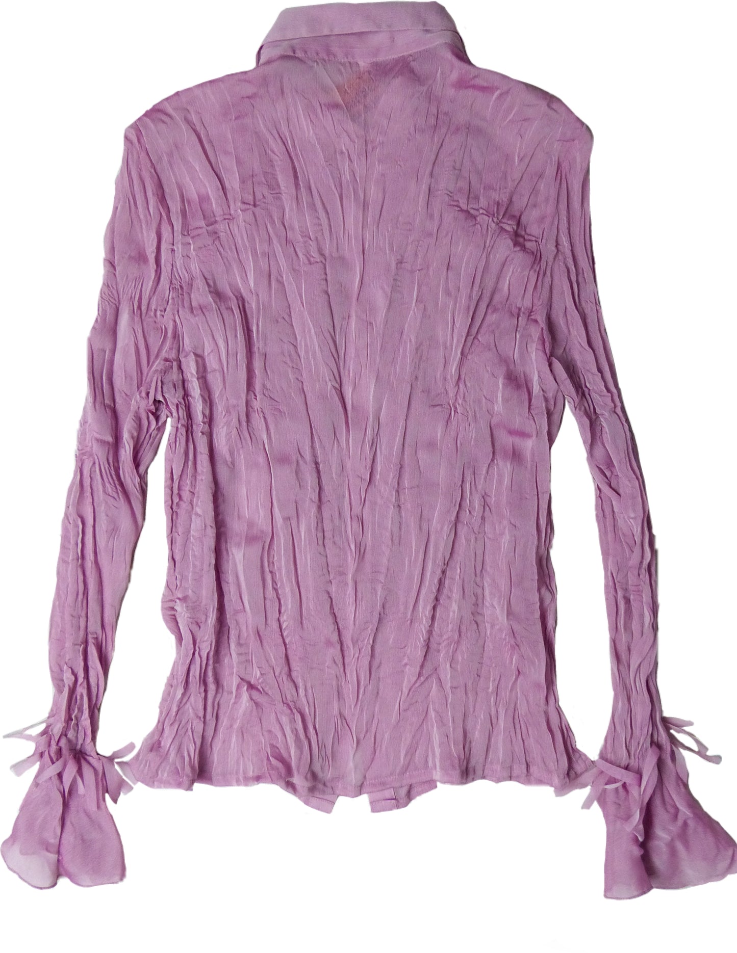 Chemise à volants rose