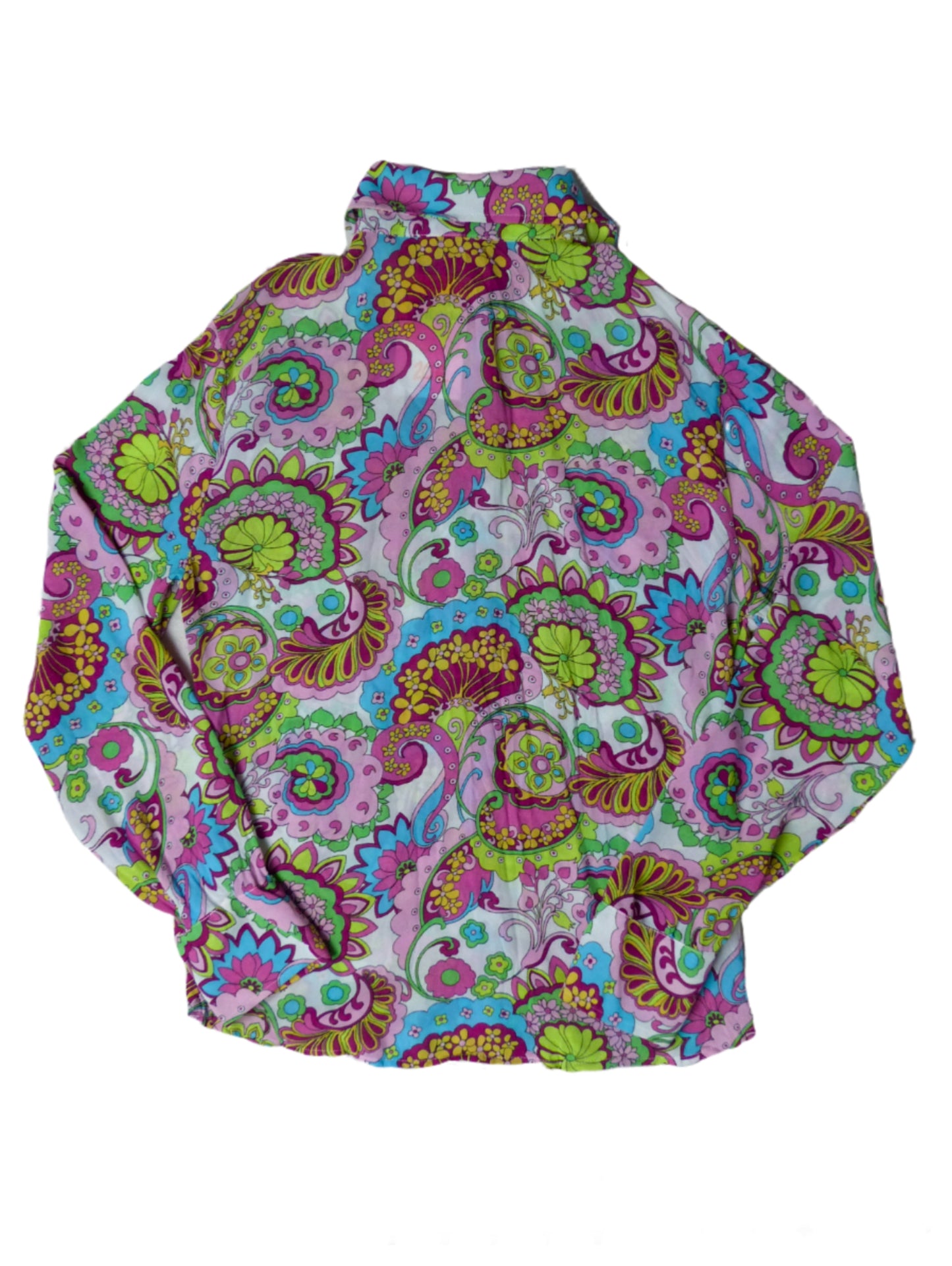 chemise à motifs des années 2000, taille 38. a retrouver à la friperie Canaille vintage à Bordeaux