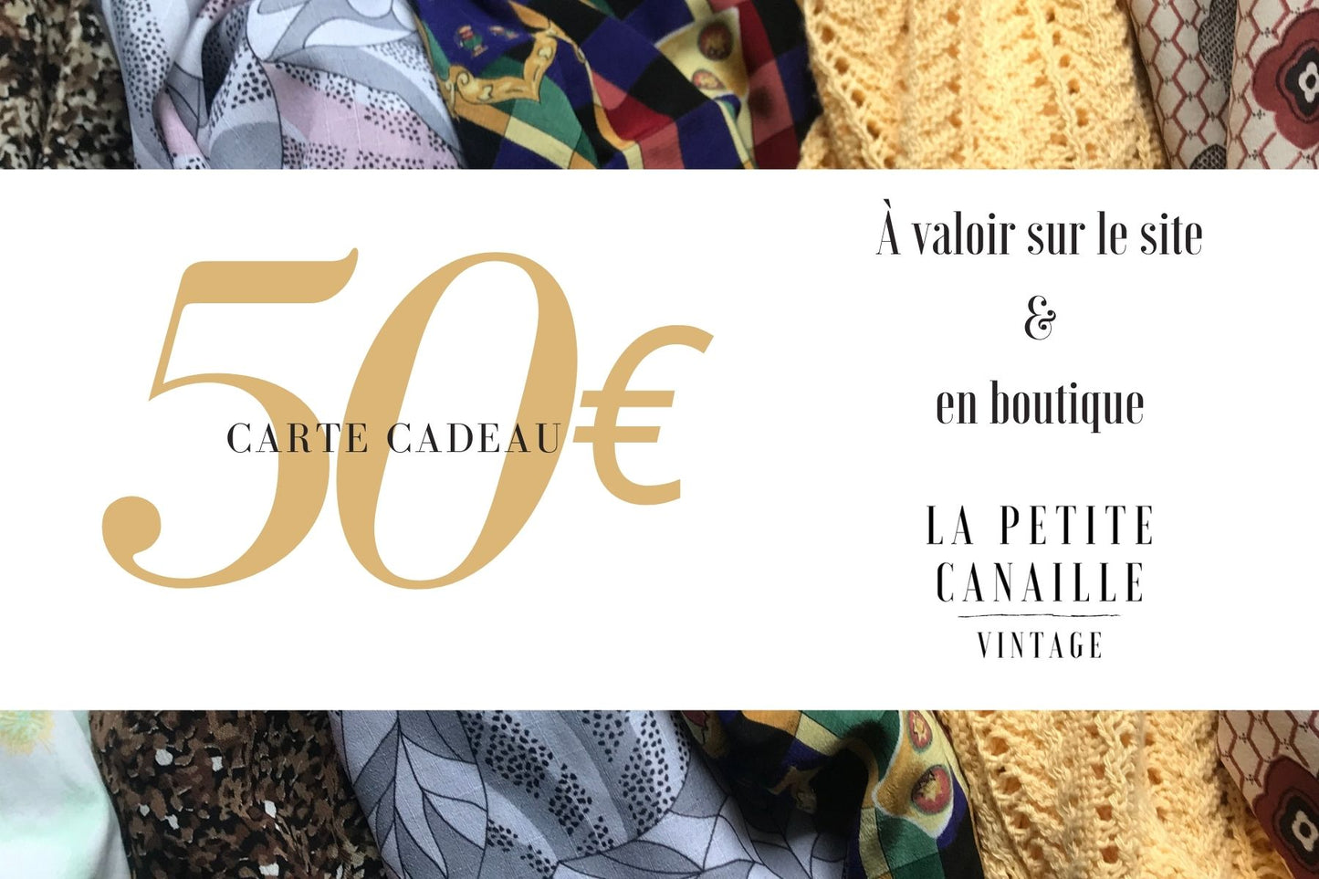 Carte cadeau d'une valeur de 50€
