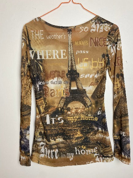 Top en mesh vintage y2K