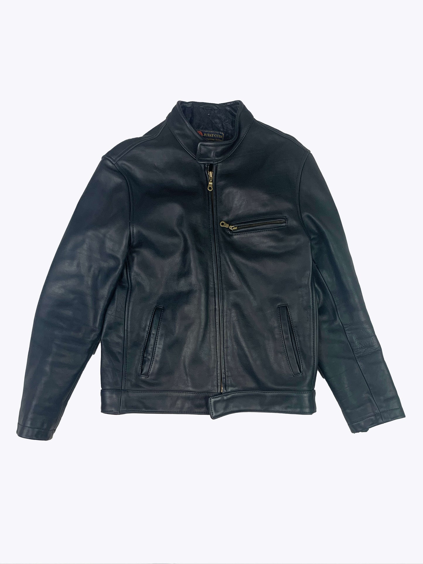 Veste moto en cuir