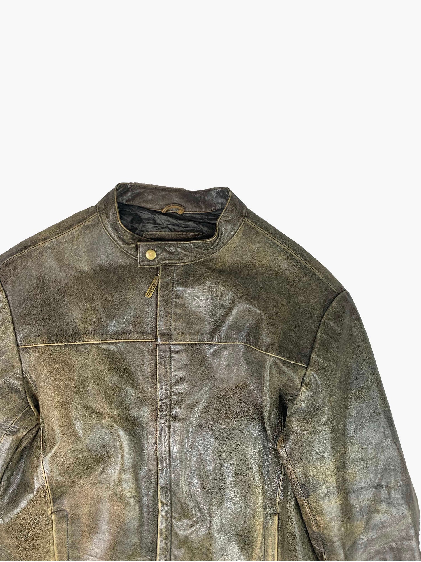 Veste cuir patinée RG512 détail