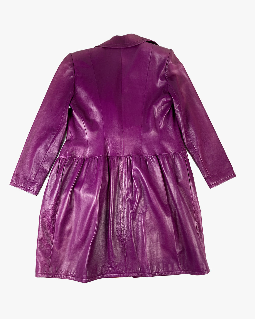 trench en cuir rose vintage