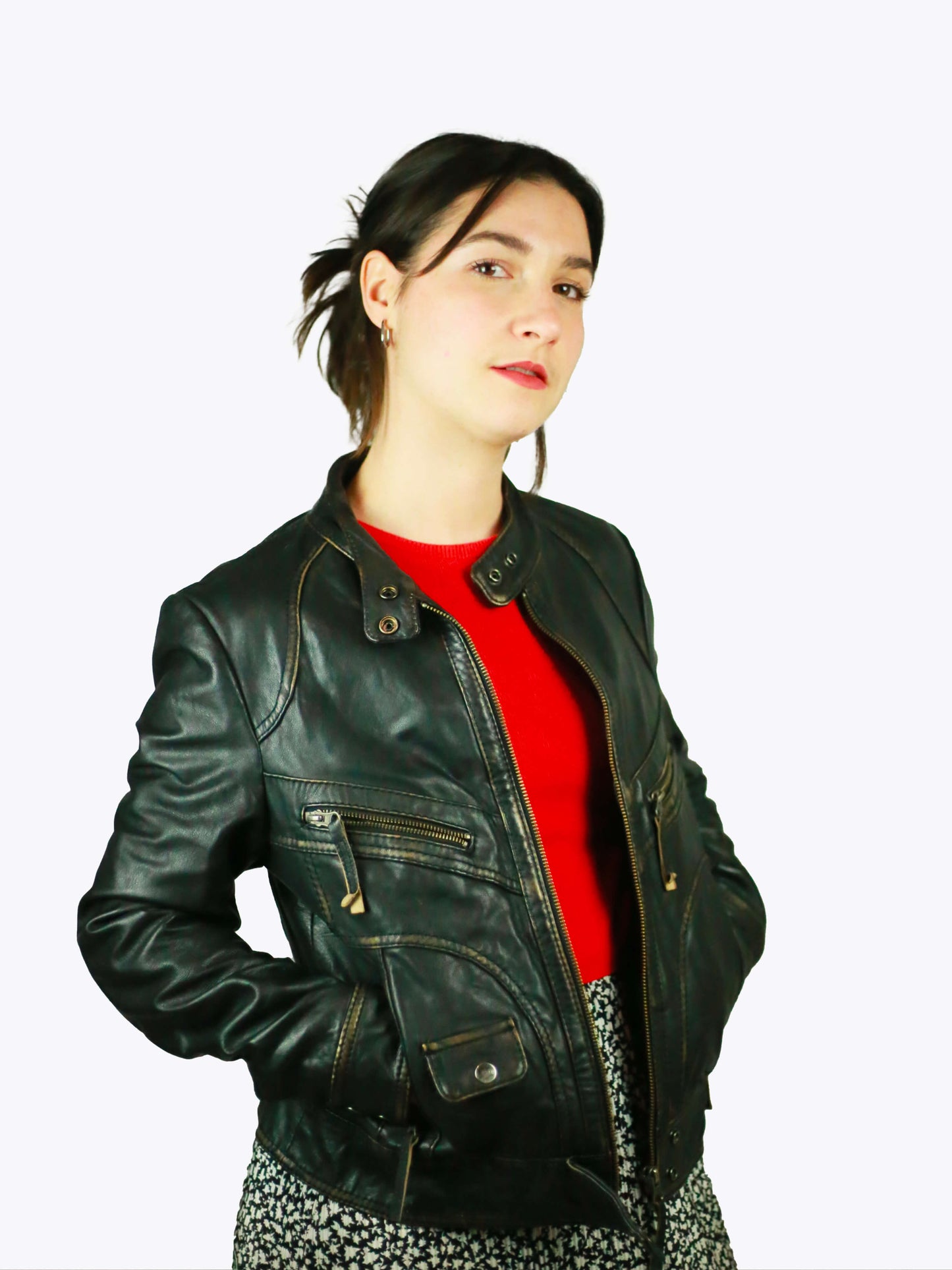 Veste cuir multitpoche Redskins
