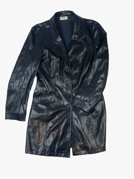 Trench en cuir noir vintage pimkie