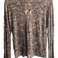 Chemise Y2K en mesh et velours, vintage, Canaille Vintage Friperie Bordeaux