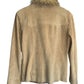 Veste en cuir beige