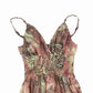 Robe rose à motifs