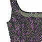 top léopard et paillettes bustier Y2K vintage friperie