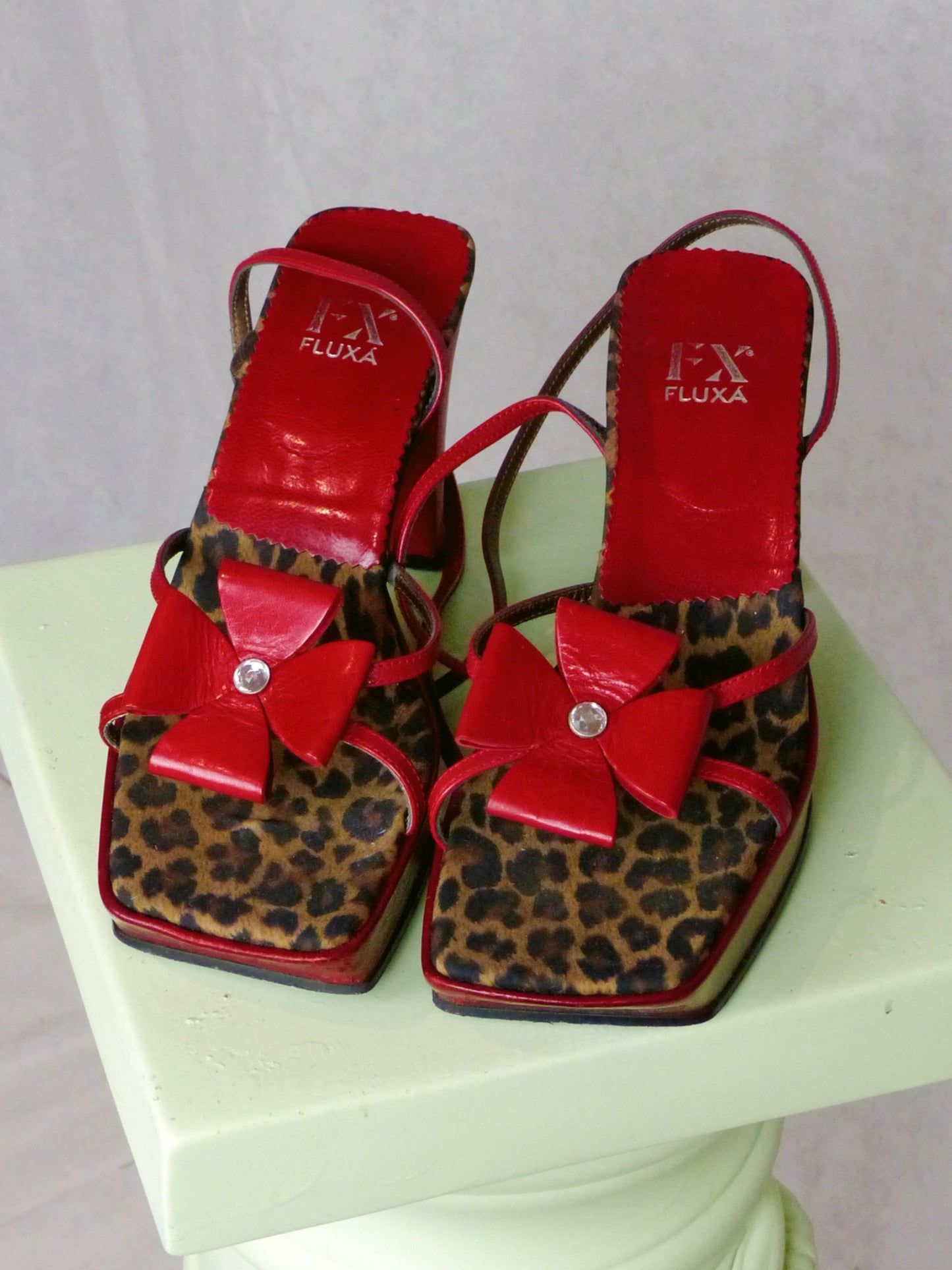 Escarpins rouge et léopard