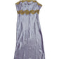 Nuisette / robe en soie de couleur lilas avec dentelle beige. Taille 36. A retrouver à la friperie Canaille Vintage à Bordeaux