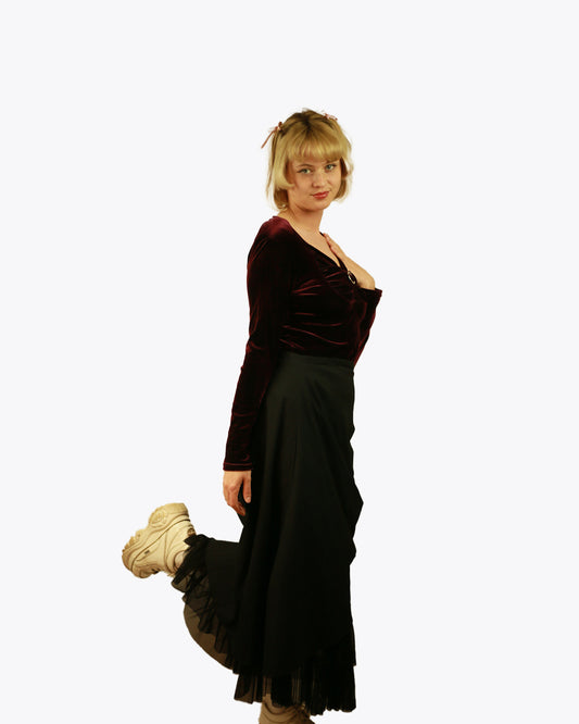 haut velours Y2K