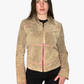 Veste daim marron Y2K portée